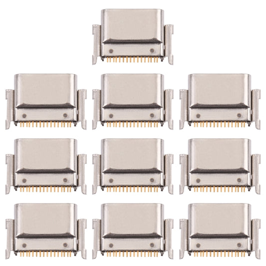 10 PCS Charging Port Connector for LG K50S LMX540HM, LM-X540, LM-X540BMW, LMX540BMW, For LG K50S
