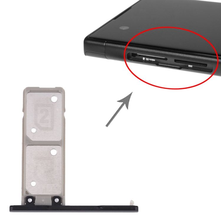 Tiroir pour carte SIM + tiroir pour carte SIM pour Sony Xperia XA1 Ultra / Xperia XA1, pour Sony Xperia XA1 Ultra / Xperia XA1 (double carte)