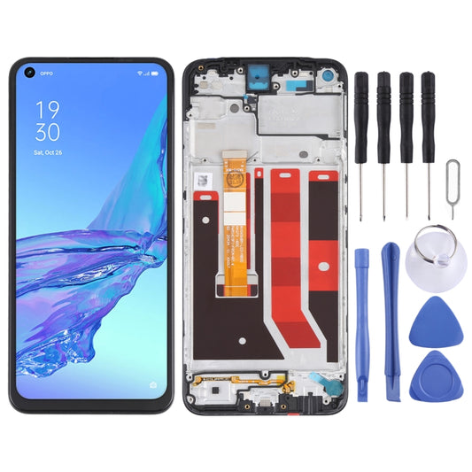 Original LCD Screen and Digitizer Full Assembly With Frame for OPPO A53 4G CPH2127 CPH2131, For OPPO A53 4G
