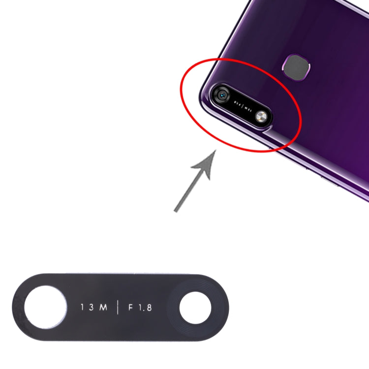 For Infinix Hot 7 X624B, X624, X652A 10pcs Back Camera Lens, For Infinix Hot 7