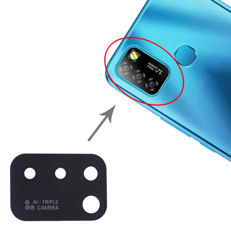 For Infinix Smart 5 / Hot 10 Lite X657, X657C, X657B 10pcs Back Camera Lens, For Infinix Smart 5 / Hot 10 Lite