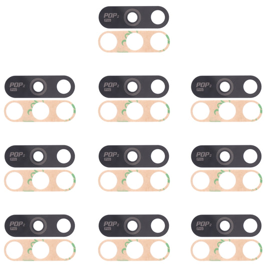 For Tecno Pop 2 Plus BA2, RB8S 10pcs Back Camera Lens, For Tecno Pop 2 Plus