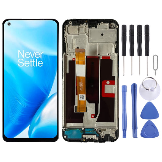 For OnePlus Nord N200 5G DE2118 Digitizer Full Assembly with Frame OEM LCD Screen, For OnePlus Nord N200 5G
