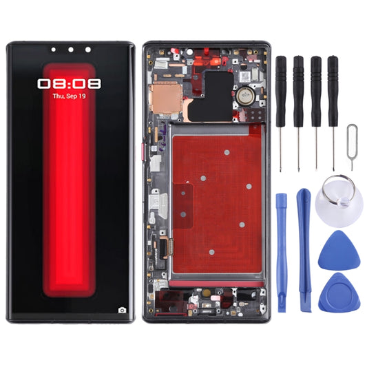 LCD Screen and Digitizer Full Assembly with Frame for Huawei Mate 30 RS Porsche Design (Without LOGO)