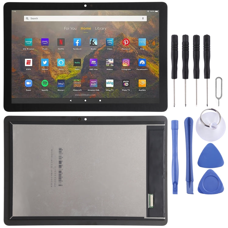 LCD Screen and Digitizer Full Assembly for Amazon Fire HD 10 (2021) T76N2B T76N2P, For Amazon Fire HD 10 (2021)  (Black)
