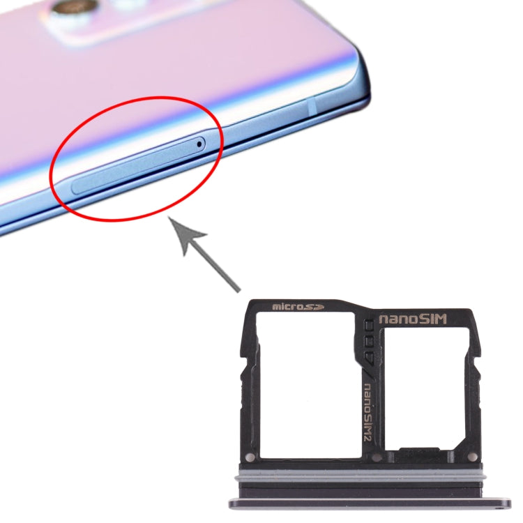 Nano SIM Card Tray + Nano SIM Card Tray / Micro SD Card Tray for LG Wing 5G LMF100N, LM-F100N, LM-F100V, LM-F100, For LG Wing 5G