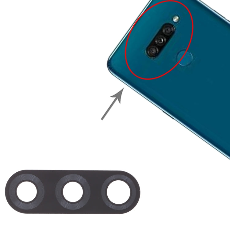 10 PCS Back Camera Lens for LG K50S LMX540HM, LM-X540, LM-X540BMW, LMX540BMW, For LG K50S