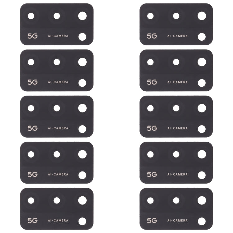 For OPPO A55 5G PEMM00, PEMM20, PEMT00, PEMT20 10pcs Back Camera Lens, For OPPO A55 5G