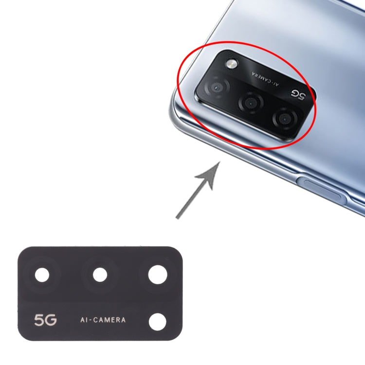 For OPPO A55 5G PEMM00, PEMM20, PEMT00, PEMT20 10pcs Back Camera Lens, For OPPO A55 5G