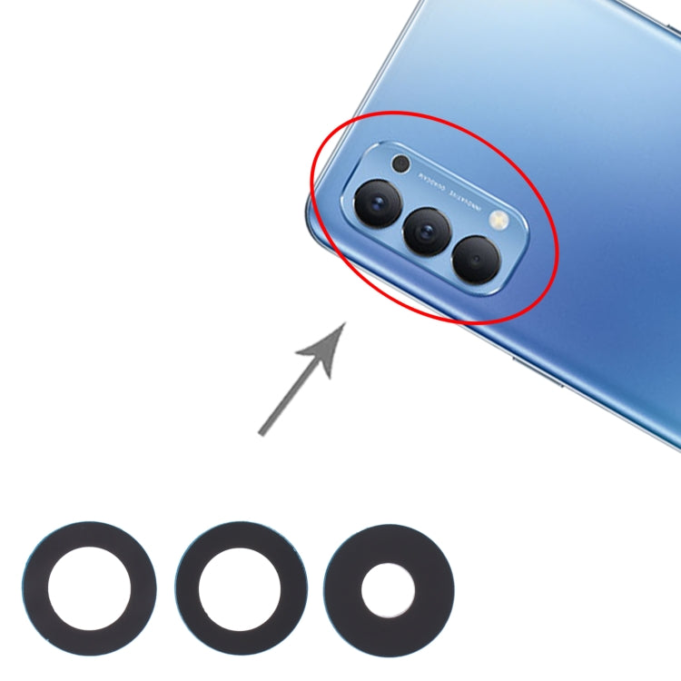 For OPPO Reno4 4G / Reno4 5G 10pcs Back Camera Lens, For OPPO Reno4 4G / Reno4 5G