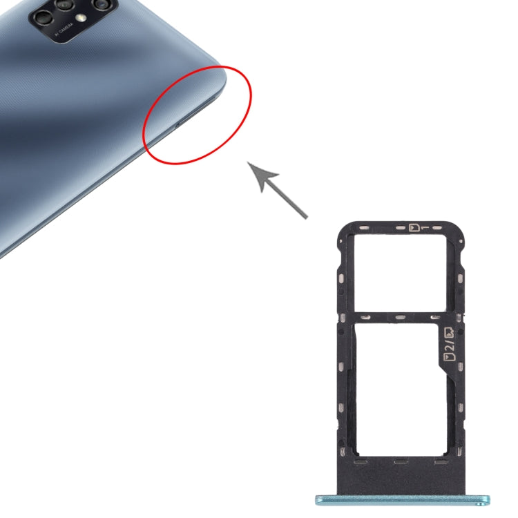 SIM Card Tray + Micro SD Card Tray for ZTE Blade V2020 Smart, For ZTE Blade V2020 Smart, For ZTE Blade V2020 Smart(Frosted green)