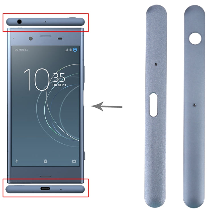 1 Pair Upper and Lower Part Sidebar For Sony Xperia XZ1, For Sony Xperia XZ1