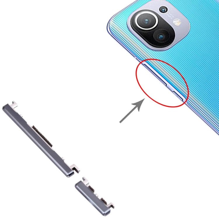 Power Button and Volume Control Button for Xiaomi Mi 11 M2011K2C M2011K2G, For Xiaomi Mi 11