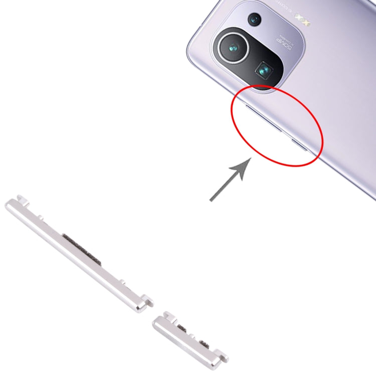 Power Button and Volume Control Button for Xiaomi Mi 11 Pro M2102k1AC, For Xiaomi Mi 11 Pro
