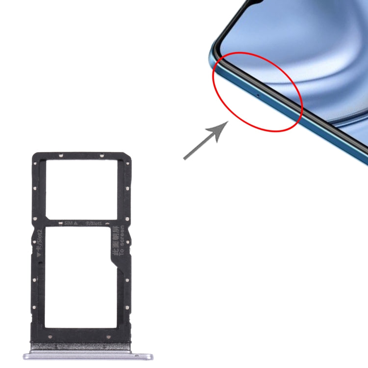 SIM Card Tray + SIM Card Tray / Micro SD Card Tray for Honor Play 20, For Honor Play 20