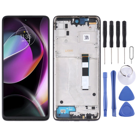 LCD Screen and Digitizer Full Assembly with Frame for Motorola Moto G 5G