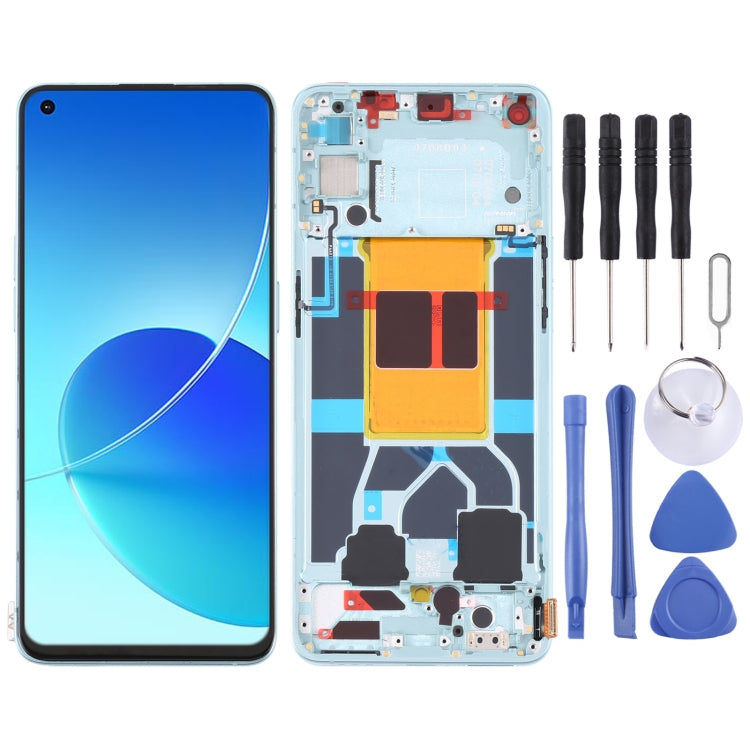 Original LCD Screen and Digitizer Full Assembly with Frame For OPPO Reno6 5G PEQM00 CPH2251