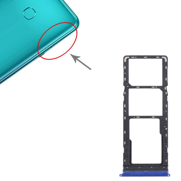 For Infinix S4 X626 SIM Card Tray + SIM Card Tray + Micro SD Card Tray, For Infinix S4
