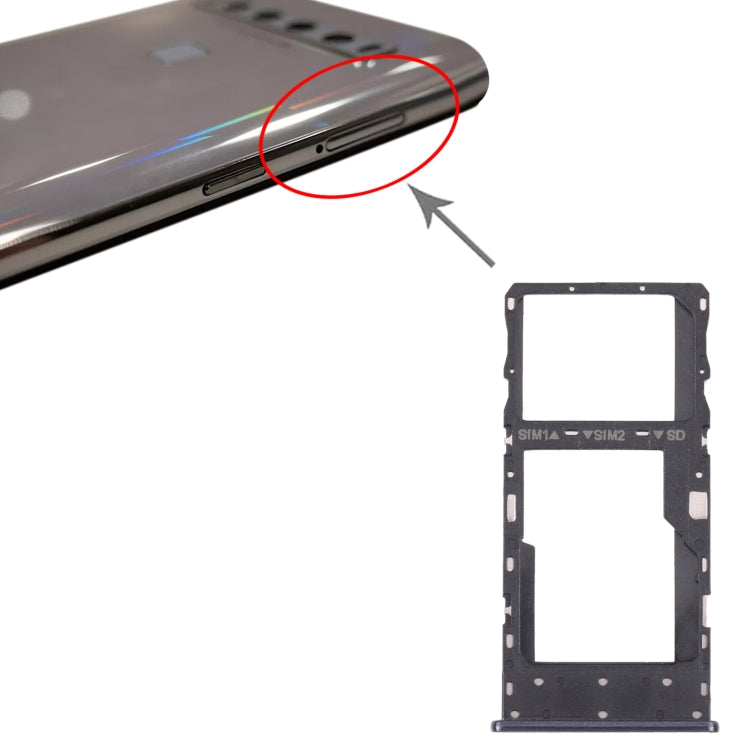 SIM Card Tray + SIM Card Tray / Micro SD Card Tray for TCL 10 5G T790Y T790H, For TCL 10 5G