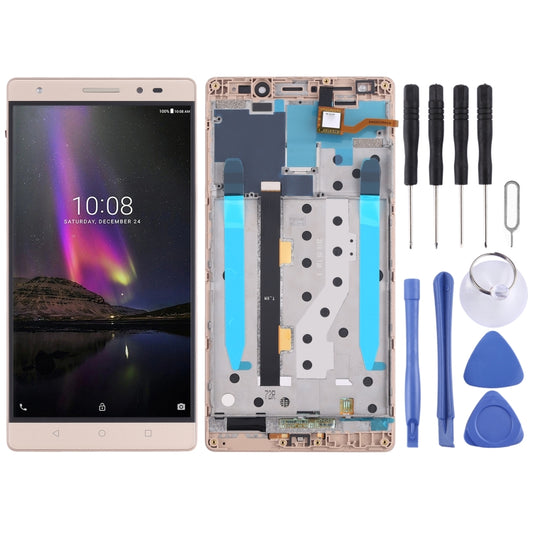 LCD Screen and Digitizer Full Assembly with Frame For Lenovo Phab2 Plus PB2-670N PB2-670M PB2-670Y, For Lenovo Phab2 Plus