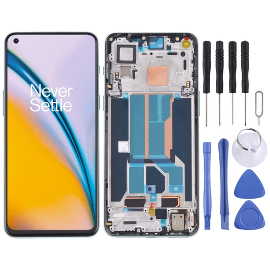 For OnePlus Nord 2 5G DN2101 DN2103 Digitizer Full Assembly with Frame OEM LCD Screen, For OnePlus Nord 2 5G