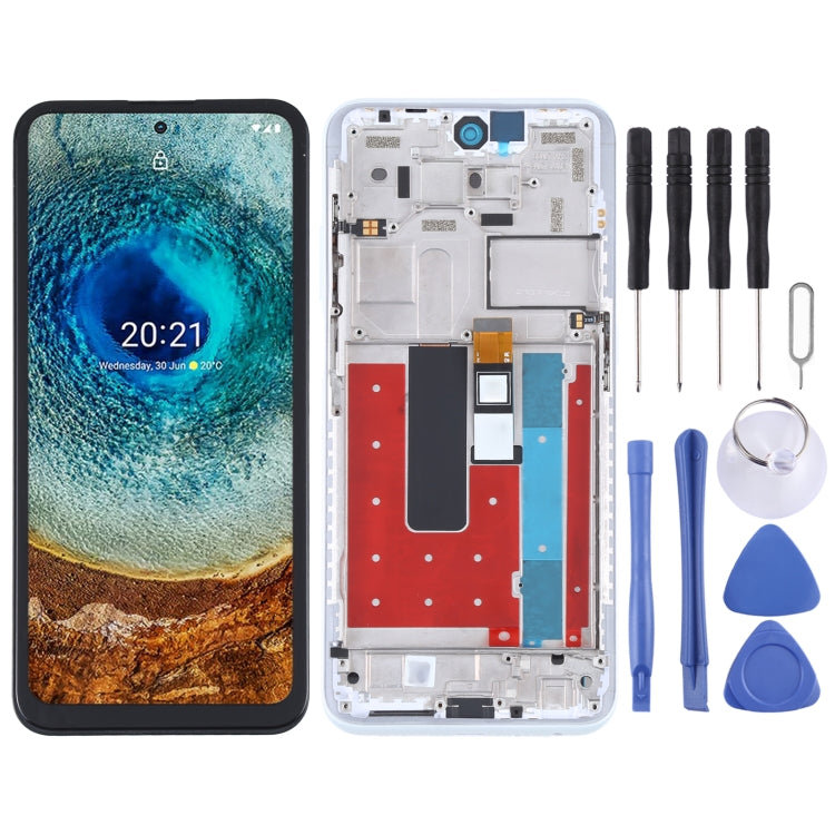 LCD Screen and Digitizer Full Assembly with Frame for Nokia X10 TA-1350 TA-1332
