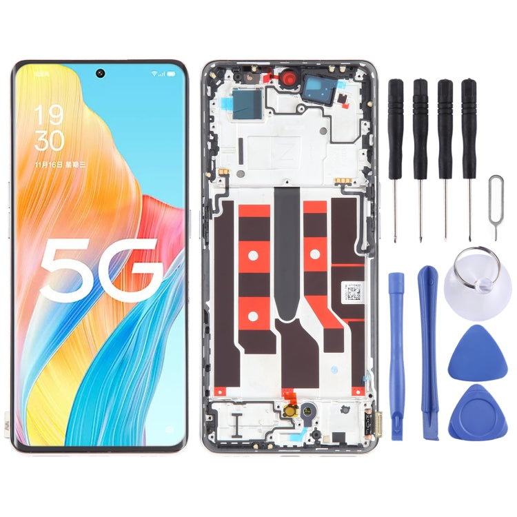 Original LCD Screen For OPPO A1 Pro Digitizer Full Assembly with Frame, For OPPO A1 Pro