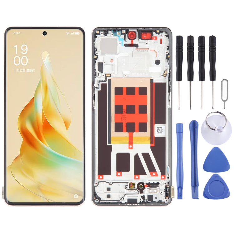Original LCD Screen For OPPO Reno9 Pro Digitizer Full Assembly with Frame, For OPPO Reno9 Pro