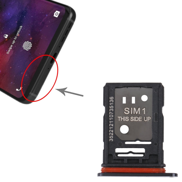 For TCL 10 Pro Original SIM Card Tray + SIM / Micro SD Card Tray, For TCL 10 Pro