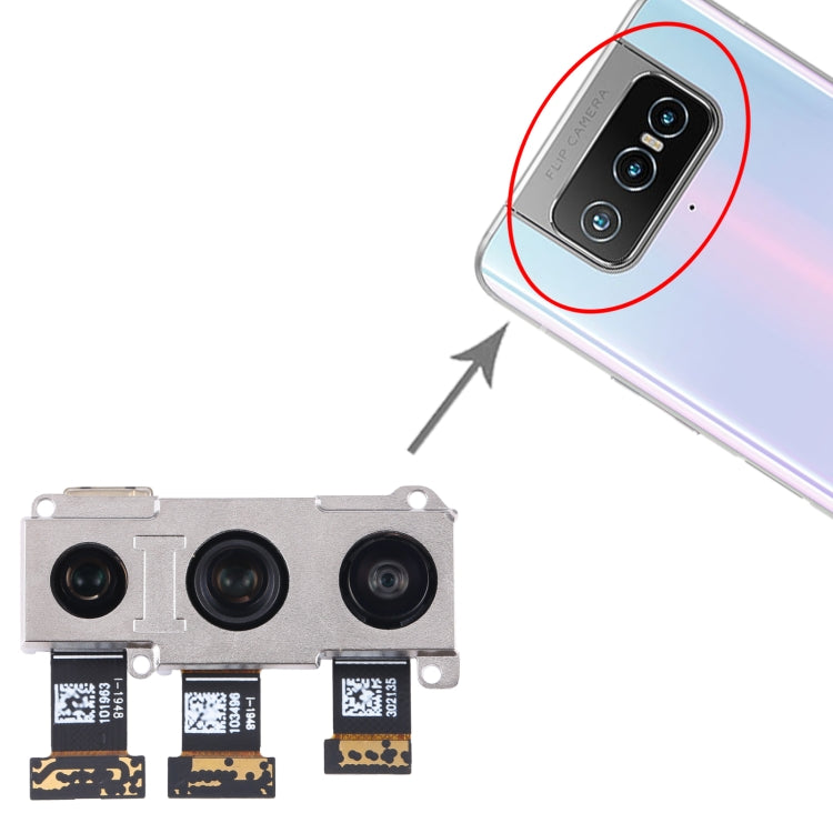 For Asus Zenfone 7 / 7 Pro ZS670KS ZS671KS Back Facing Camera Set, For Asus Zenfone 7 / 7 Pro