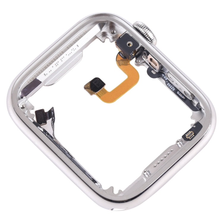For Apple Watch Series 6 44mm Stainless Steel Middle Frame Bezel Plate with Loudspeaker / Power / Rotating Shaft Flex Cable, Series 6 44mm