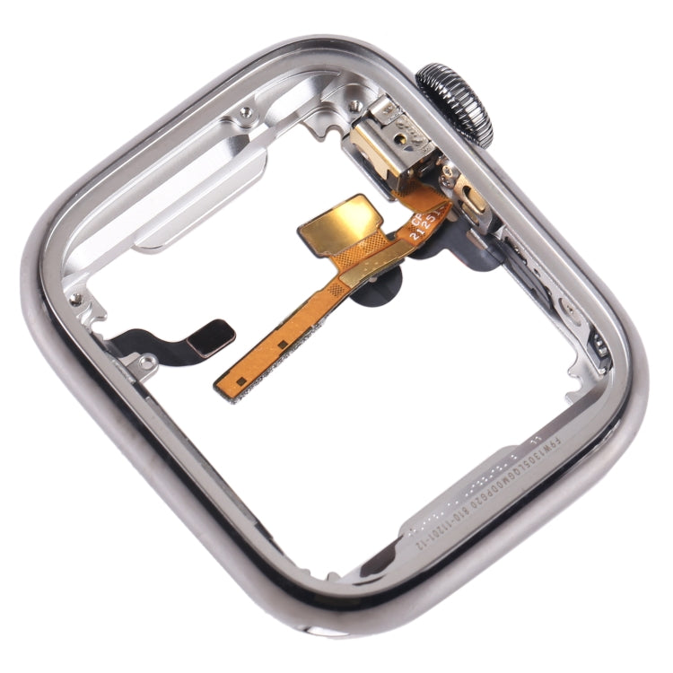 For Apple Watch Series 7 41mm Stainless Steel Middle Frame Bezel Plate with Loudspeaker / Power / Rotating Shaft Flex Cable, Series 7 41mm
