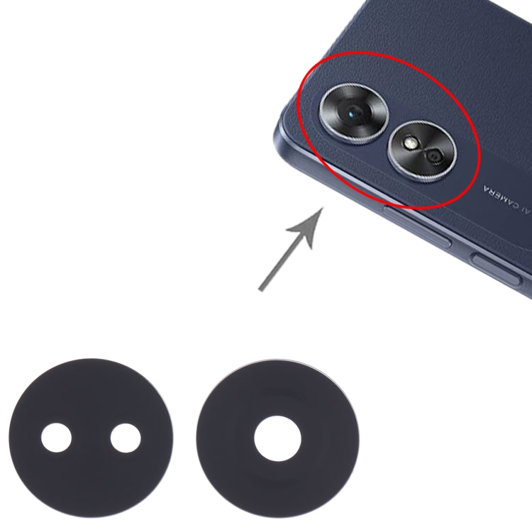 For OPPO A17 10pcs Back Camera Lens, For OPPO A17(Original)