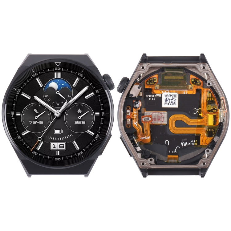 Original LCD Screen For Huawei Watch GT 3 Pro 46mm Digitizer Full Assembly With Frame, For Huawei Watch GT 3 Pro 46mm(Black)