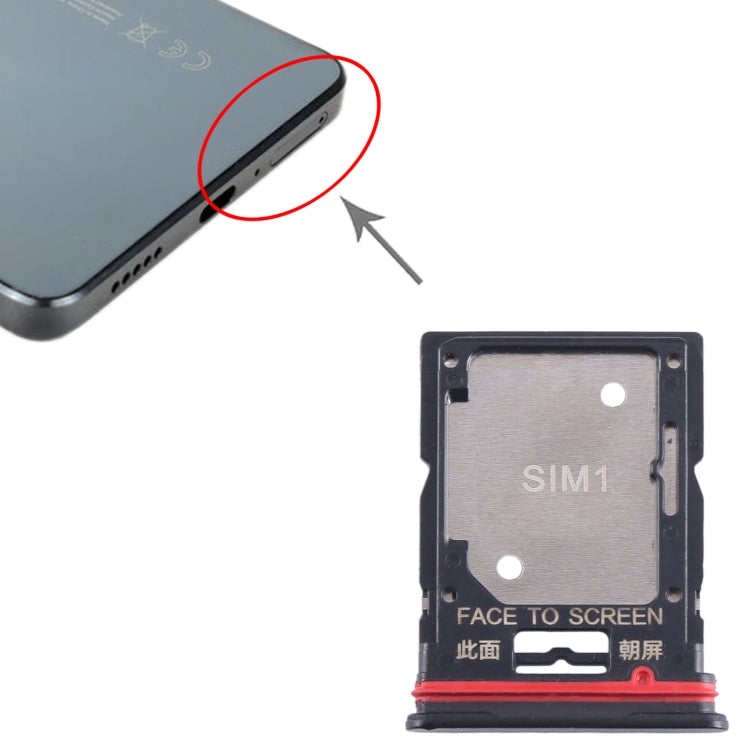 For Xiaomi Redmi Note 11T Pro+ SIM Card Tray + SIM Card Tray / Micro SD Card Tray, For Xiaomi Redmi Note 11T Pro+