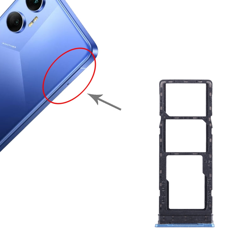 For Tecno Pova Neo SIM Card Tray + SIM Card Tray + Micro SD Card Tray, For Tecno Pova Neo