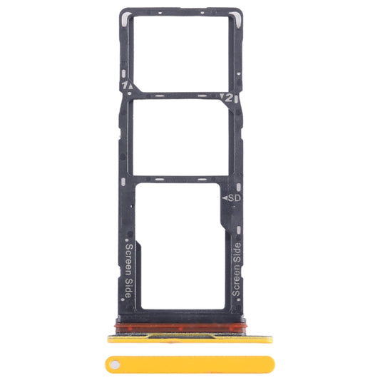 For Tecno Pop 7 BF6 SIM Card Tray + SIM Card Tray + Micro SD Card Tray, For Tecno Pop 7