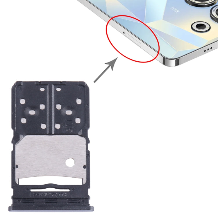 For Tecno Camon 20 Pro SIM Card Tray + Micro SD Card Tray