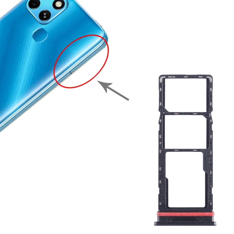 For Infinix Smart 6 Plus India X6823 SIM Card Tray + SIM Card Tray + Micro SD Card Tray, For Infinix Smart 6 Plus India