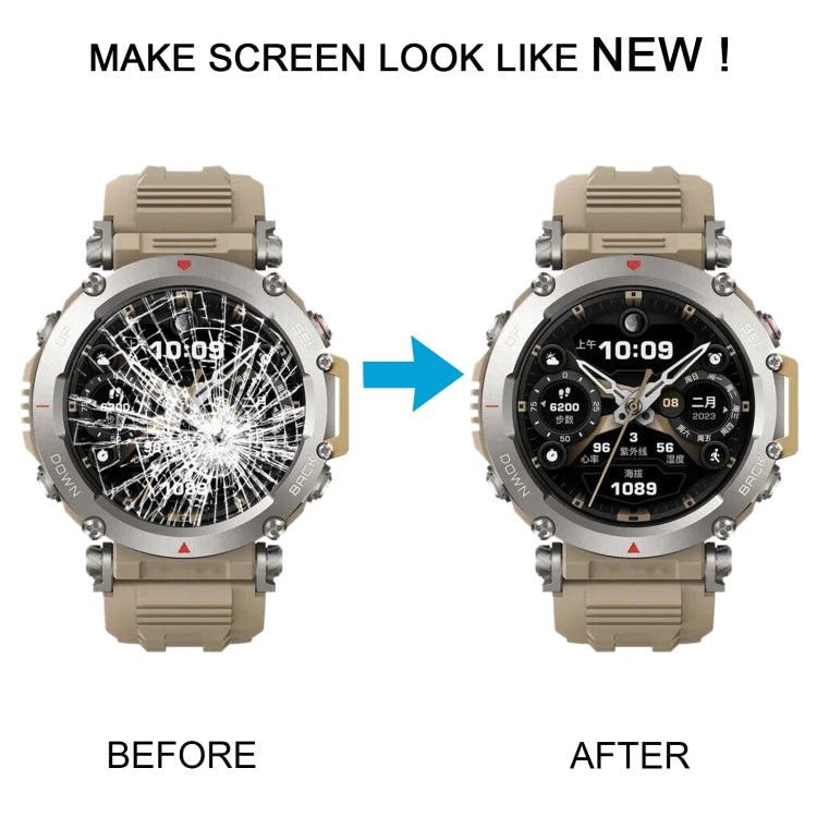For Amazfit T-Rex Ultra LCD Screen and Digitizer Full Assembly With Frame