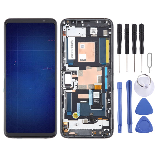 For Asus ROG Phone 6 Original LCD Screen Digitizer Full Assembly with Frame, For Asus ROG Phone 6(Original)