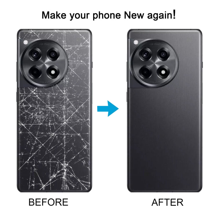For OnePlus 12R CPH2609 CPH2585 Original Glass Battery Back Cover with Camera Lens, For OnePlus 12R(Original), For OnePlus 12R (Original)