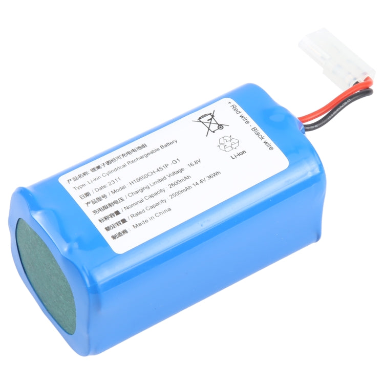 2500mAh 14.4V 36Wh H18650CH-4S1P Original Sweeping Machine Battery Replacement For Xiaomi MIJIA G1, For Xiaomi MIJIA G1