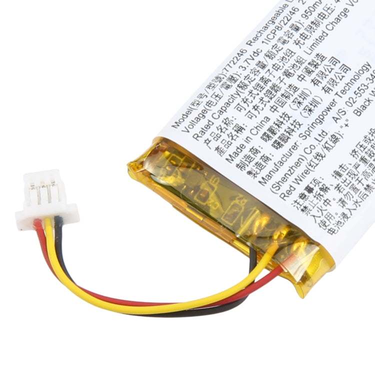 950mAh 772246 Bluetooth Earphone Speaker Battery For SONY, For SONY 950mAh 772246