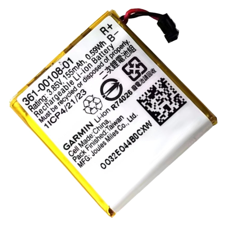 155mAh 361-00108-01 Battery Replacement For Garmin Vivoactive 3 / Vivoactive3 Music, For Garmin Vivoactive 3 / Vivoactive 3 Music