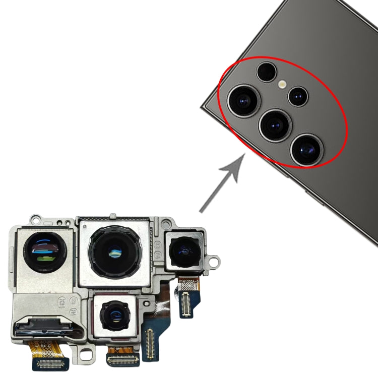 For Samsung Galaxy S24 Ultra SM-S928 Original Camera Set (Telephoto + Periscope + Wide + Main Camera)