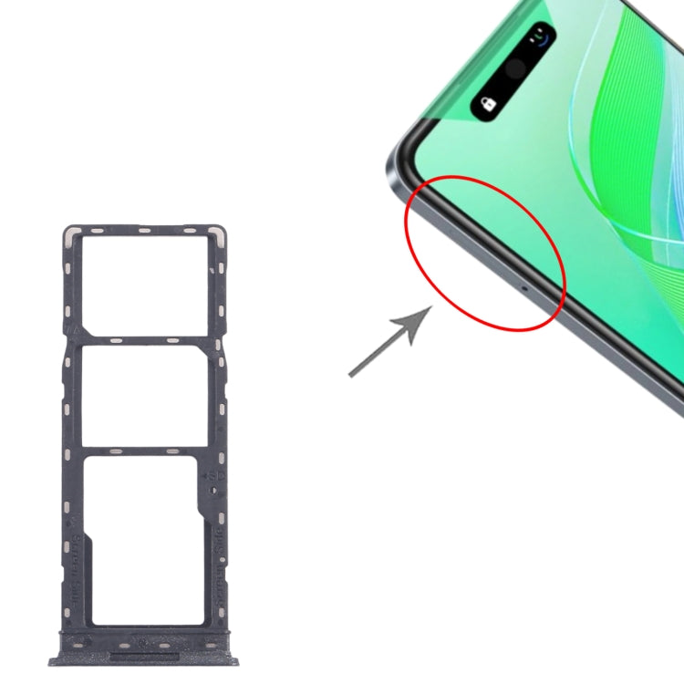 For Infinix Smart 8 X6525 SIM Card Tray + SIM Card Tray + Micro SD Card Tray