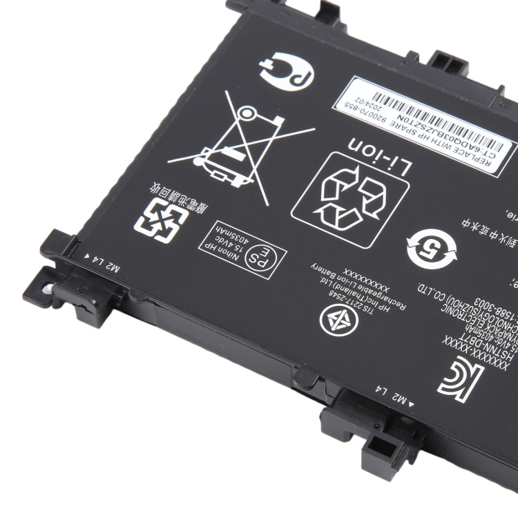 15.4V 63.3Wh 4112mAh Li-ion Battery For HP OMEN 15-AX200 15- AX218TX 15-AX210TX 15-AX235NF 15-AX202N 15-BC200 HSTNN-DB7T 905277-855 TE04XL, For HP OMEN 15-AX200
