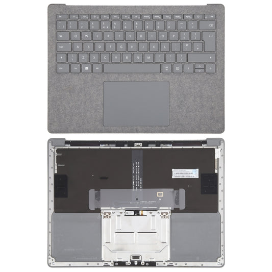 For Microsoft Surface Laptop 3 / 4 / 5 13.5 inch UK Keyboard with C Shell / Touch Board, For Microsoft Surface Laptop 3 / 4 / 5 13.5 inch(UK,Grey)