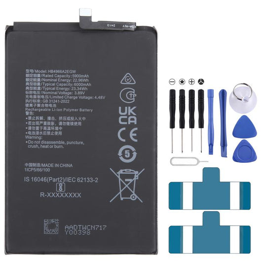 For Honor 90 Smart HB4966A2EGW 5900mAhLi-Polymer Battery Replacement, For Honor 90 Smart